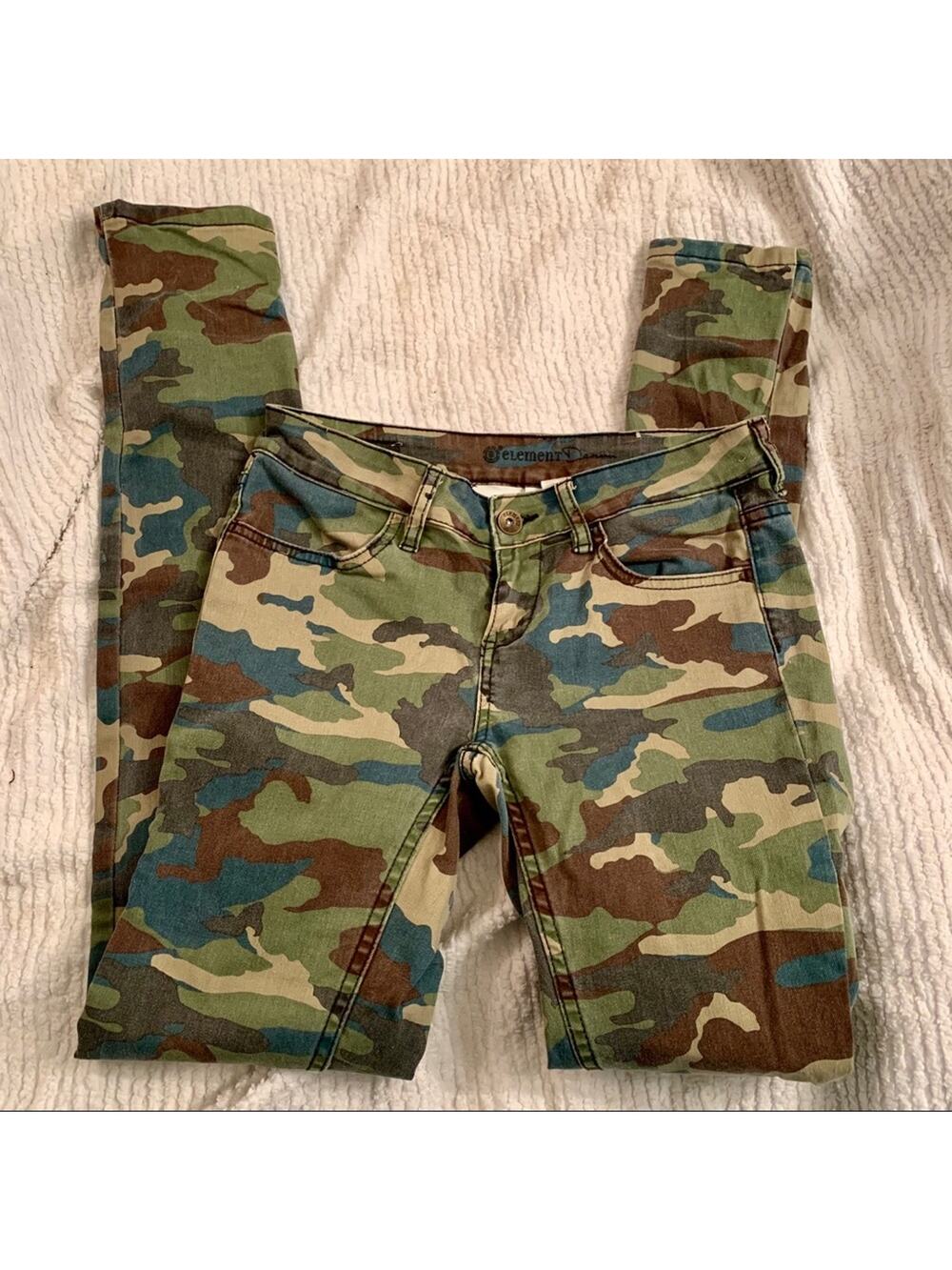 ELEMENT CAMOUFLAGE CAMO COTTON ELASTANE JEANS 26
